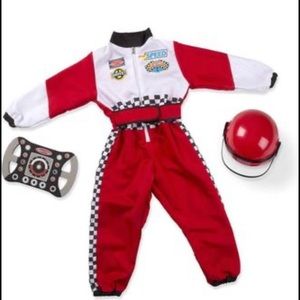 Melissa and Doug Toddler Race Car Driver Costume- Age 3-6.